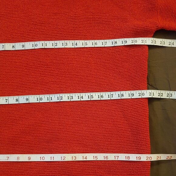 RDI Womens Sweater Red Size Large Christmas Holiday Mocked Ribbed Textured Party - Picture 10 of 12